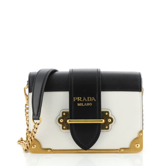 Prada Cahier Chain Crossbody Bag City Calf Small