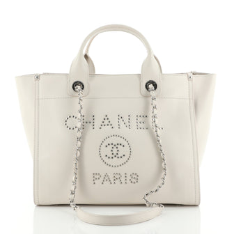 Chanel Deauville Tote Studded Caviar Small
