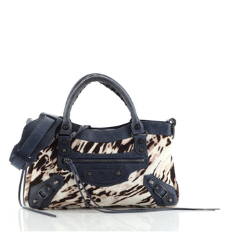 Balenciaga First Classic Studs Bag Pony Hair