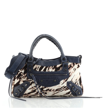 Balenciaga First Classic Studs Bag Pony Hair