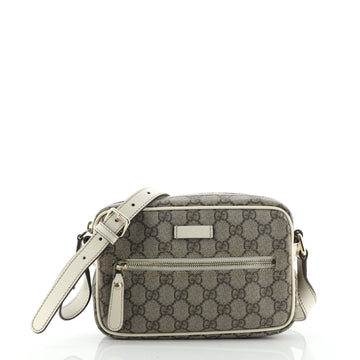 Gucci Front Zip Camera Bag GG Coated Canvas Small