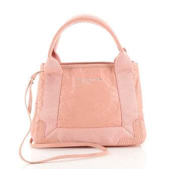 Balenciaga Navy Cabas Leather XS