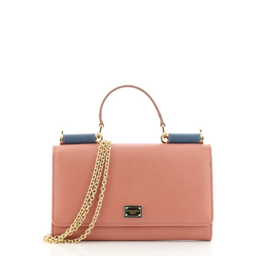 Dolce & Gabbana Sicily Wallet on Chain Leather Mini