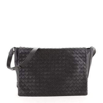 Bottega Veneta Flap Messenger Intrecciato Nappa with Leather Large