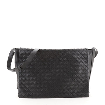Bottega Veneta Flap Messenger Intrecciato Nappa with Leather Large