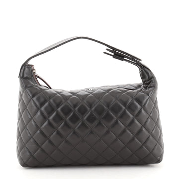 Chanel CC Zip Hobo Quilted Lambskin Small