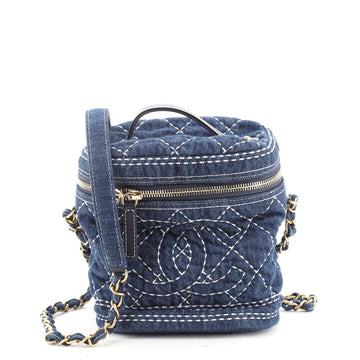 Chanel Vanity Case Quilted Denim