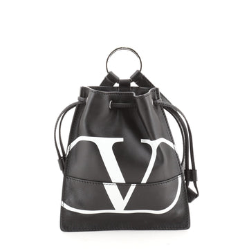 Valentino VLogo Drawstring Bag Leather