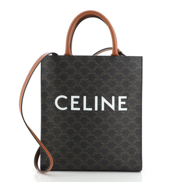 Celine Vertical Cabas Tote Triomphe Coated Canvas Small
