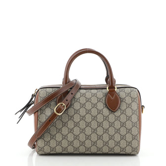 Gucci Convertible Boston Bag GG Coated Canvas and Leather Small
