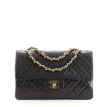 Chanel Vintage Classic Double Flap Bag Quilted Lambskin Small