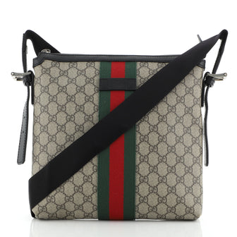 Gucci Web Messenger Bag GG Coated Canvas Medium