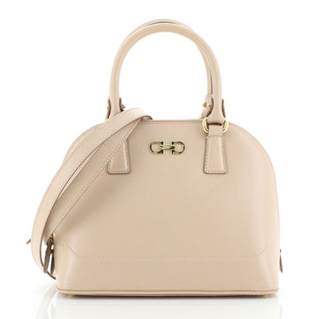 Salvatore Ferragamo Darina Convertible Satchel Saffiano Leather Mini