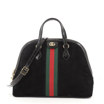 Gucci Ophidia Dome Top Handle Bag Suede Medium