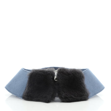 Fendi Collar Scarf Felt with Fur