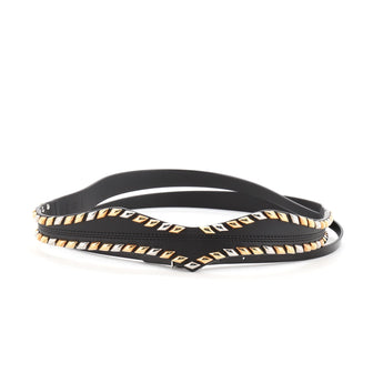 Louis Vuitton Belt Studded Leather Wide