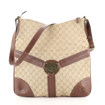 Gucci Reins Zip Messenger GG Canvas with Leather Large