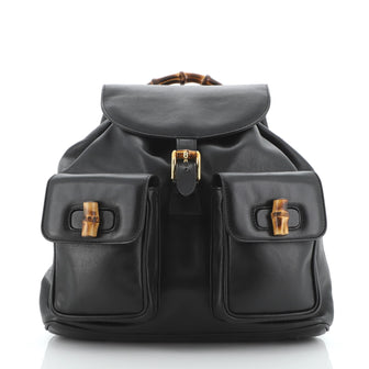 Gucci Vintage Bamboo Backpack Leather Medium