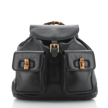Gucci Vintage Bamboo Backpack Leather Medium
