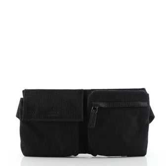 Gucci Vintage Double Belt Bag GG Canvas Small