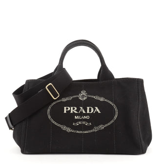 Prada Canapa Convertible Tote Canvas Large