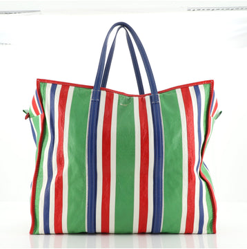 Balenciaga Bazar Tote Striped Leather XL