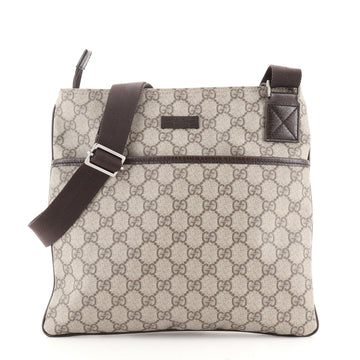 Gucci Flat Messenger Bag GG Coated Canvas Large