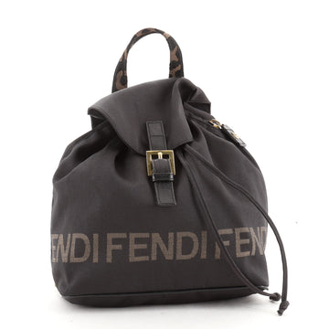 Fendi Vintage Logo Drawstring Backpack Nylon Medium