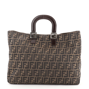 Fendi Vintage FF Handle Tote Zucca Canvas Large