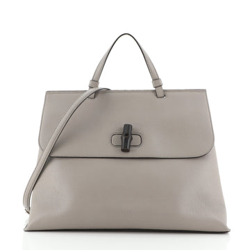 Gucci Bamboo Daily Top Handle Bag Leather Large