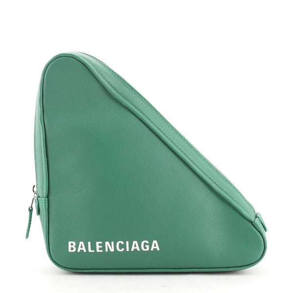 Triangle leather clutch bag Balenciaga Black in Leather - 40118408
