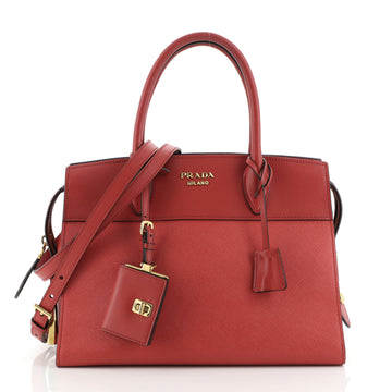 Prada Paradigme Tote Saffiano with City Calf Small