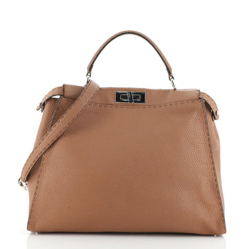 Fendi Selleria Peekaboo Bag Grainy Leather Large