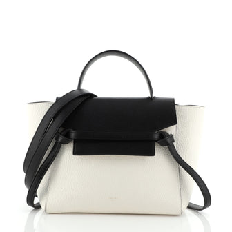 Celine Bicolor Belt Bag Grainy Leather Micro