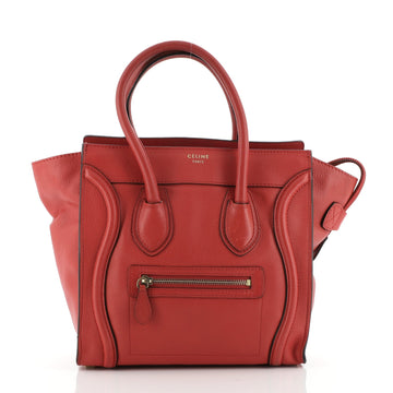 Celine Luggage Bag Grainy Leather Micro