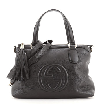 Gucci Soho Convertible Soft Top Handle Bag Leather
