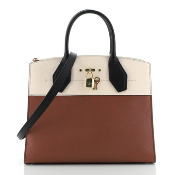 Louis Vuitton City Steamer Handbag Leather MM