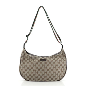 Gucci Saddle Zip Messenger Bag GG Canvas Small