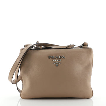 Prada Double Zip Crossbody Bag Vitello Phenix Small