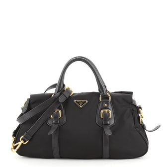 Prada Convertible Belted Satchel Tessuto and Leather Small