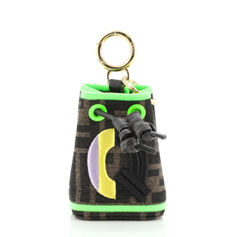 Fendi Mon Tresor Bag Charm Zucca Canvas Micro