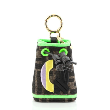 Fendi Mon Tresor Bag Charm Zucca Canvas Micro