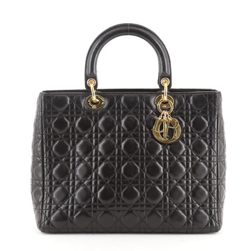 Christian Dior Vintage Lady Dior Bag Cannage Quilt Lambskin Large