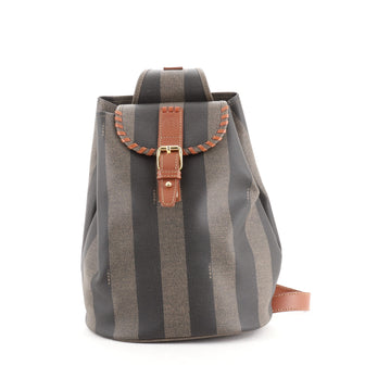 Fendi Pequin Sling Backpack Coated Canvas Medium