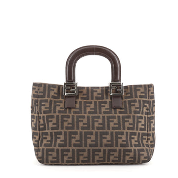 Fendi Vintage FF Handle Tote Zucca Canvas Small