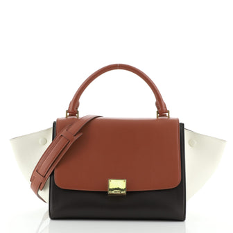 Celine Tricolor Trapeze Bag Leather Small