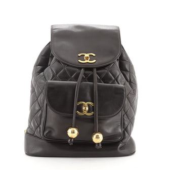 Chanel Vintage Backpack Quilted Lambskin Large