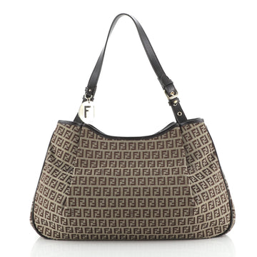 Fendi Charm Shopping Tote Zucchino Canvas Large
