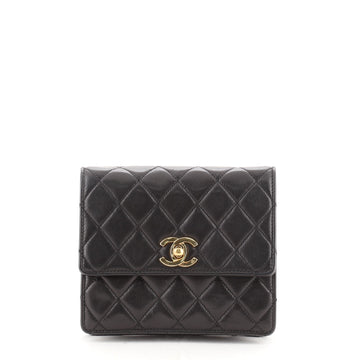 Chanel Vintage Flap Belt Bag Quilted Leather Small