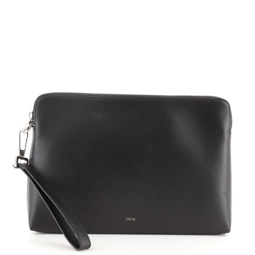 Christian Dior Wristlet Clutch Leather Large